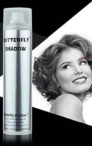 1 Piece of Butterfly Shadow Hair Spray 600ml with 3 in 1 Hair Sectioning Comb, Hairdressing Hair Care Styling Hair Spray