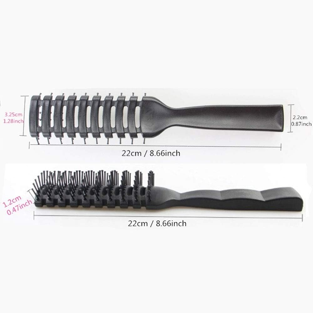 (Space Brush) - Hair Brush, Vent Brush For Women & Men, Vented Hairbrush for Blow Drying, Wet or Dry With Ball Tipped Bristles, For Short Straight Hair Perfect For Travel (Space Brush), Black