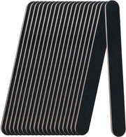 20 Pack 100/180 Grit Nail Files, Black Professional Reusable Emery Boards Manicure Tool for Acrylic Nails, Nail Buffering Files