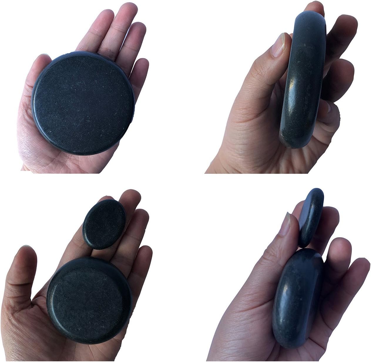 16 Pcs Professional Large Massage Stone Set Basalt Hot Rocks Stones