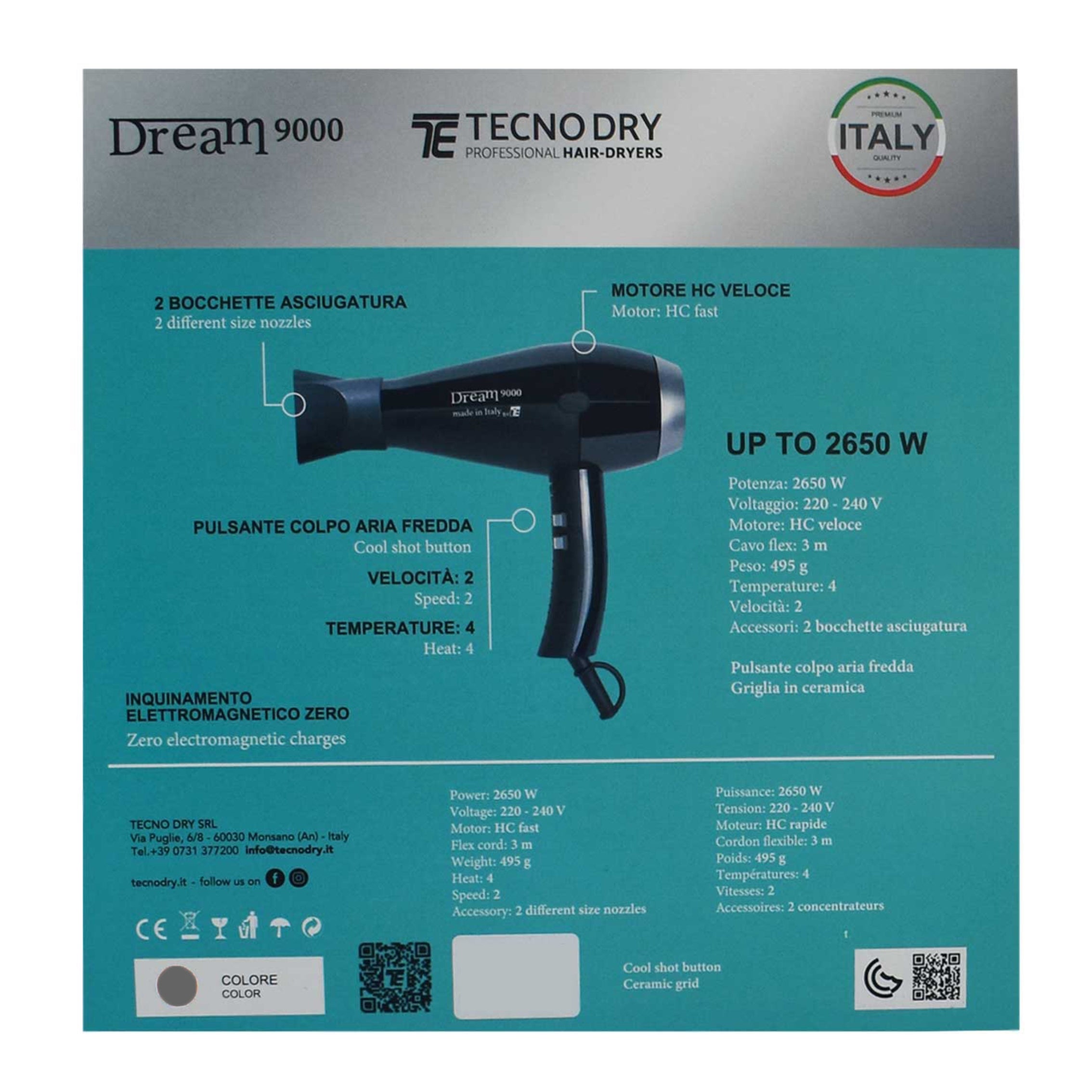 TECNO DRY HAIR DRYER - DREAM 9000