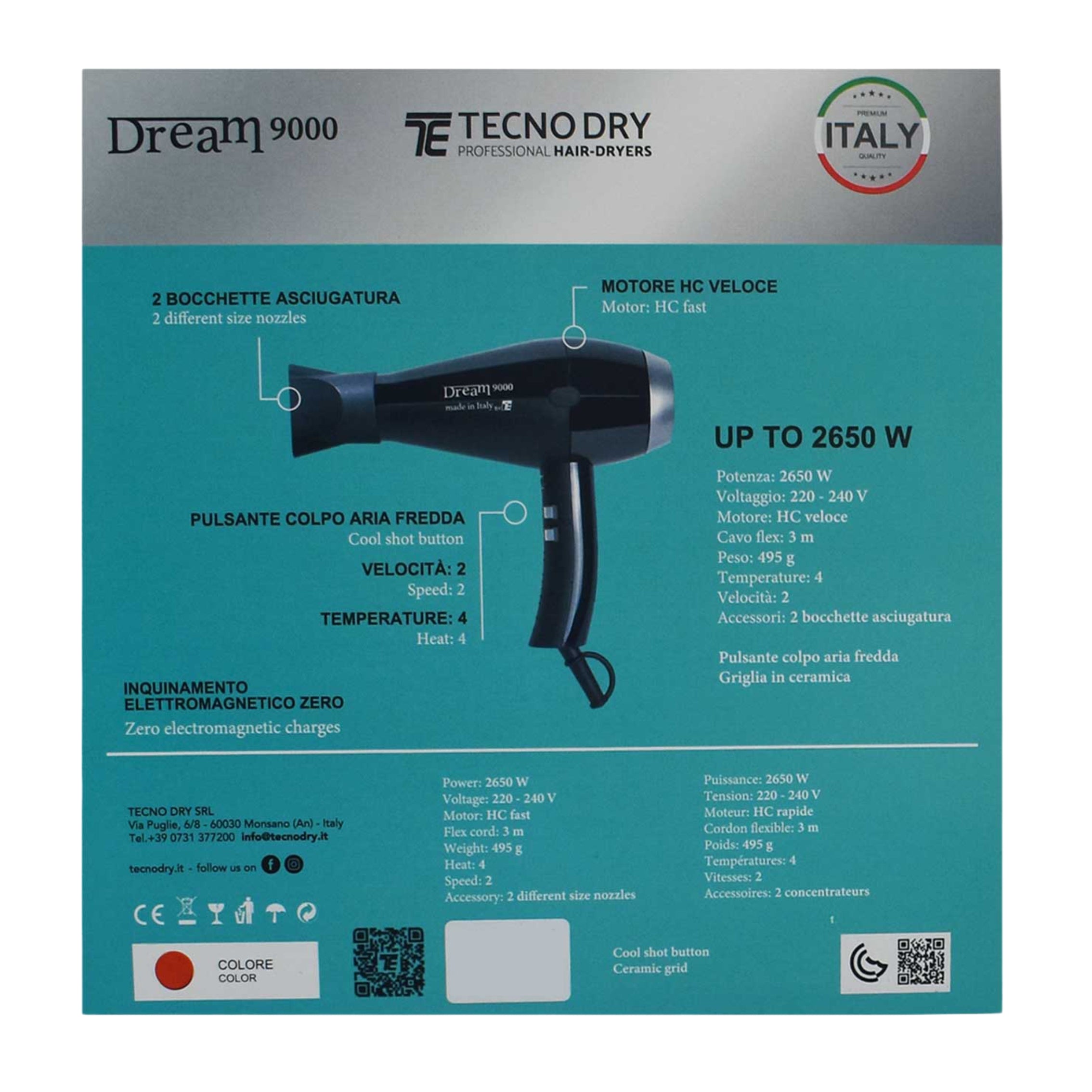 TECNO DRY HAIR DRYER - DREAM 9000