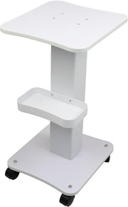 Multi-Function Hydra Facial Machine Beauty Cart - Rolling Trolley Stand with Handle, Wooden Tray, and Lockable Wheels - 360° Free Rotation for Beauty Clinic Salon Spa Equipment