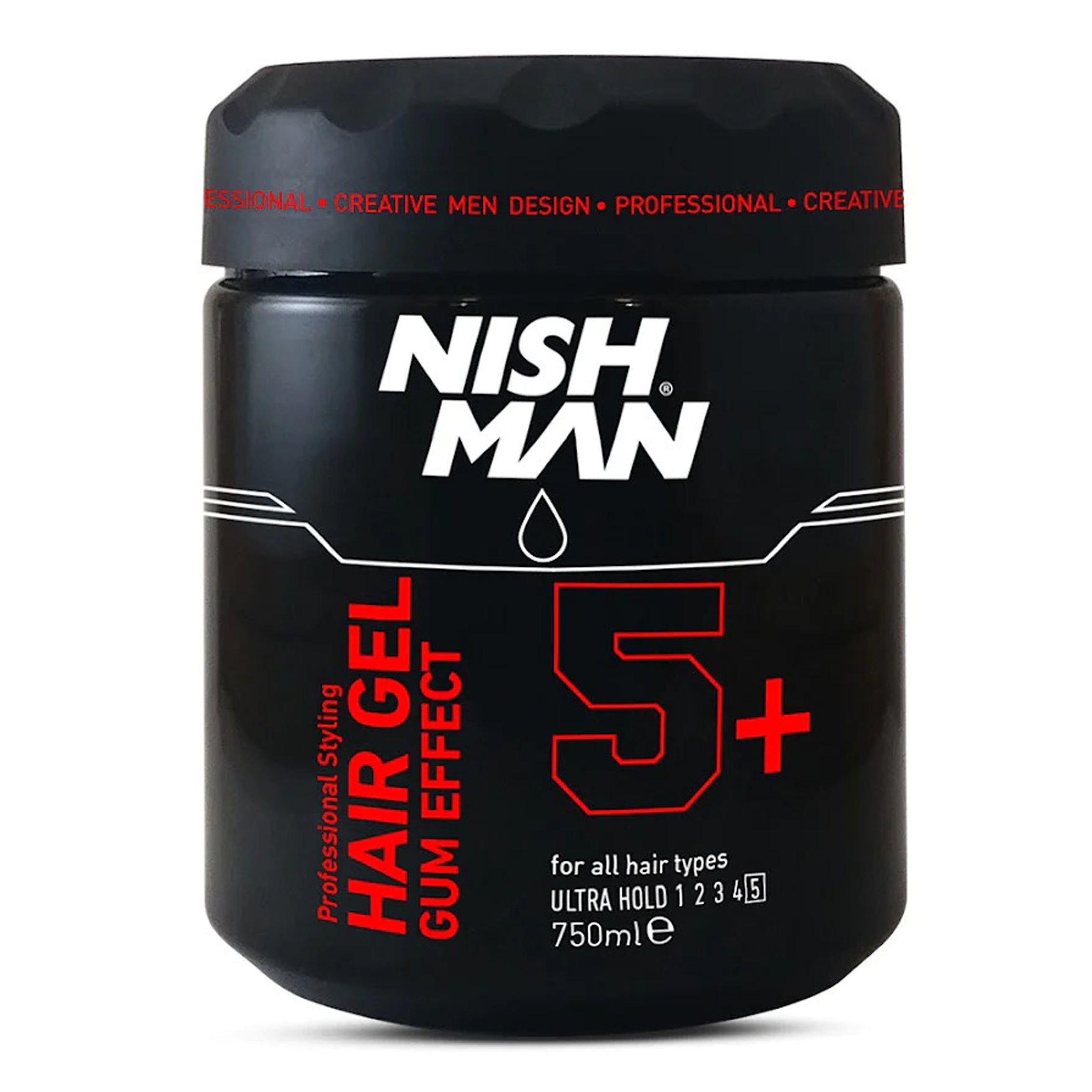 Nishman Ultra Strong Gum Effect Hair Gel 5+ 750 ml