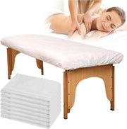 20 PCS Disposable Thick Massage Table Covers Fitted Bed Sheets 82 x 35 inches Soft Breathable(White)