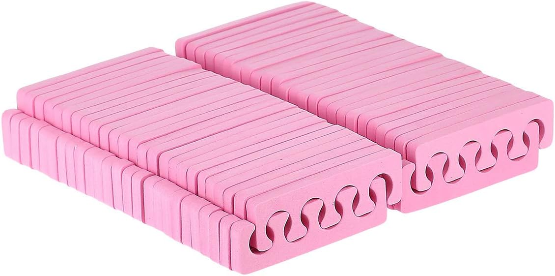 Disposable Toe Separators, Soft Two Tone Toe Spacers, Pink- 50pairs