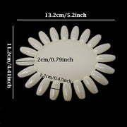 Nail Tips Display Board for Nail Art Design Pattern Practice and Swatch Nail Polish Colors 10pcs(owal)