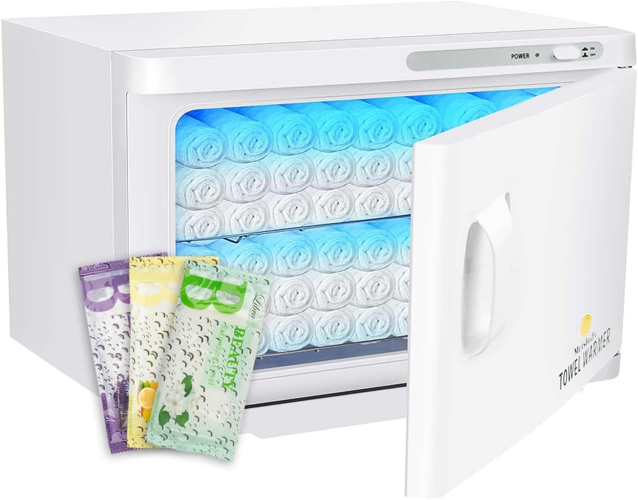 MEISHIDATowel Warmer Cabinet, Extra Large Hot Bath Towel Warmer Heating Use for Facial Spa, Hair Beauty, Salon Equipment and Home (White1)