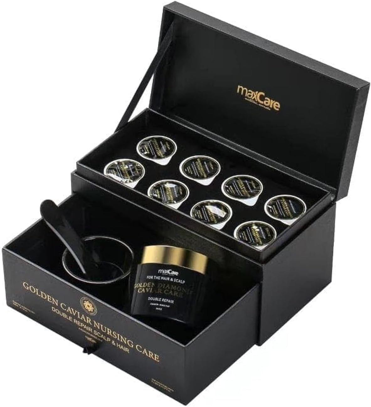 Maxcare Golden Caviar Nursing Care Double Repair Scalp Care Hair Mask - Intensive Deep Repair for Healthy Scalp and Hair