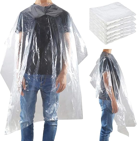 Disposable Barber Capes Hair Cutting Cape for Kids Haircut Cape Shampoo Cape Salon Capes for Clients Hair Dye Cape for Men