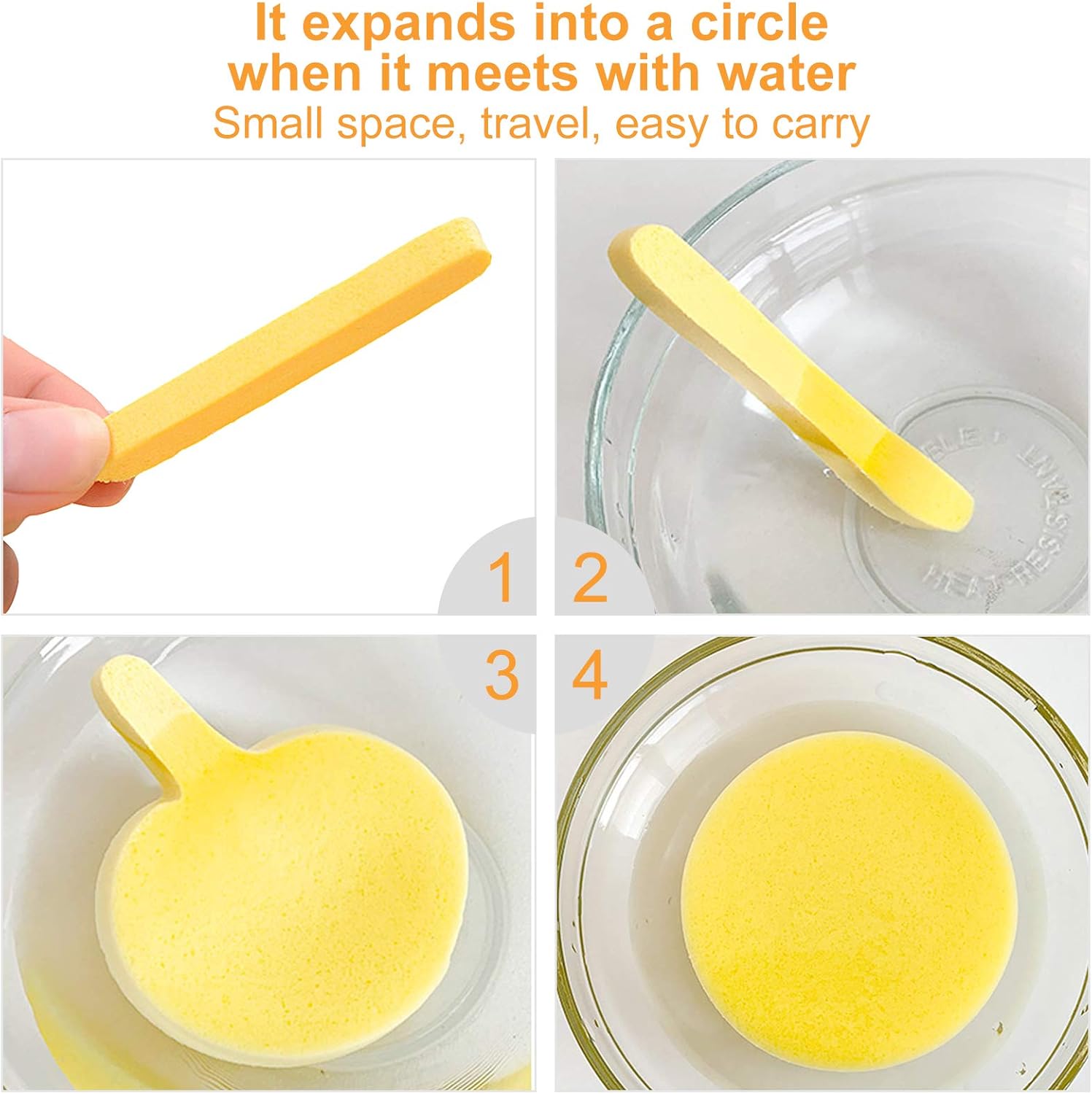 Facial Cleansing Sponge for Cleaning, 48 Pcs