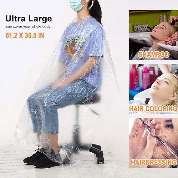 Disposable Barber Capes Hair Cutting Cape for Kids Haircut Cape Shampoo Cape Salon Capes for Clients Hair Dye Cape for Men