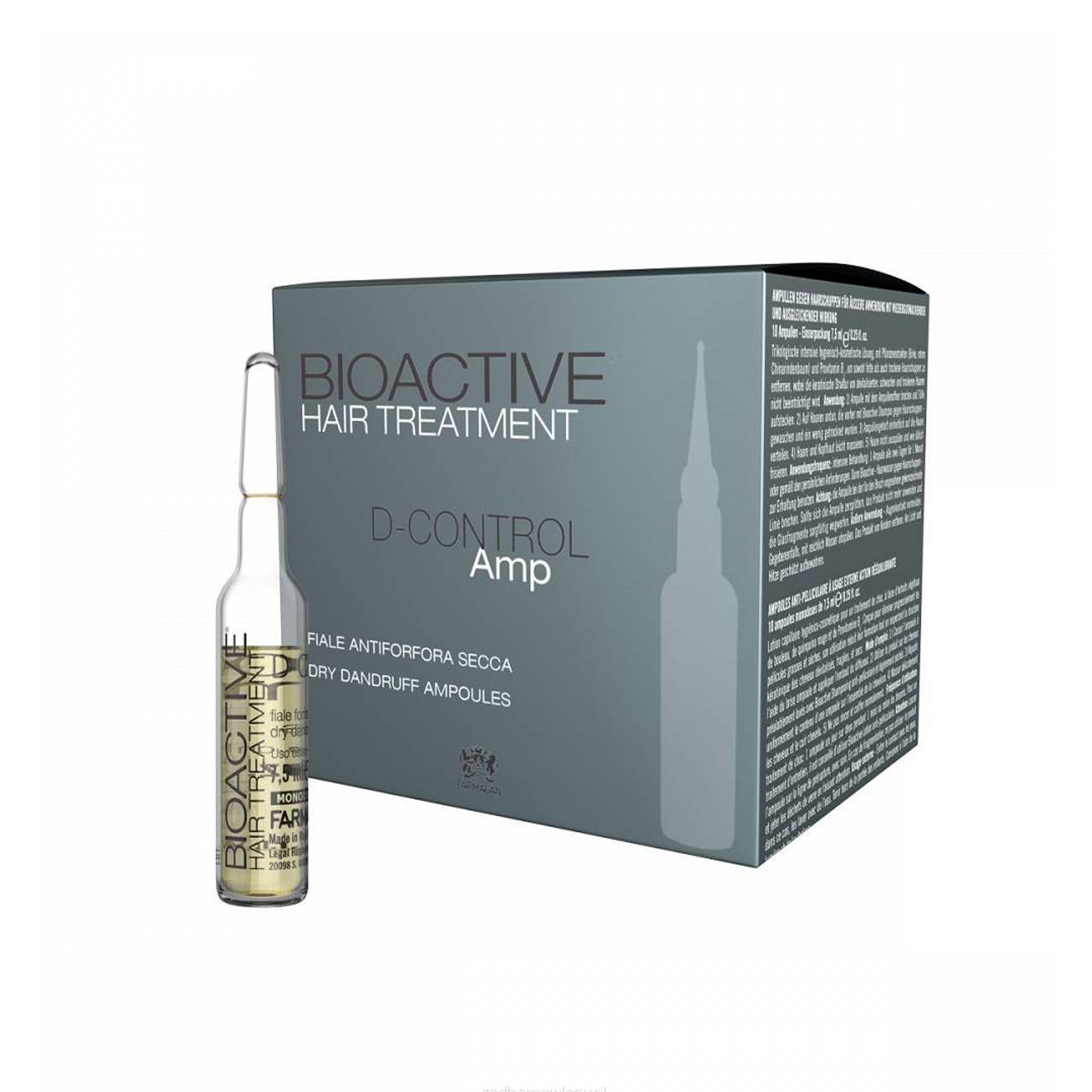 Farmagan Bioactive Hair Treatment D-Control Amp Dry Antidandruff Ampoules 10x7,5 Ml