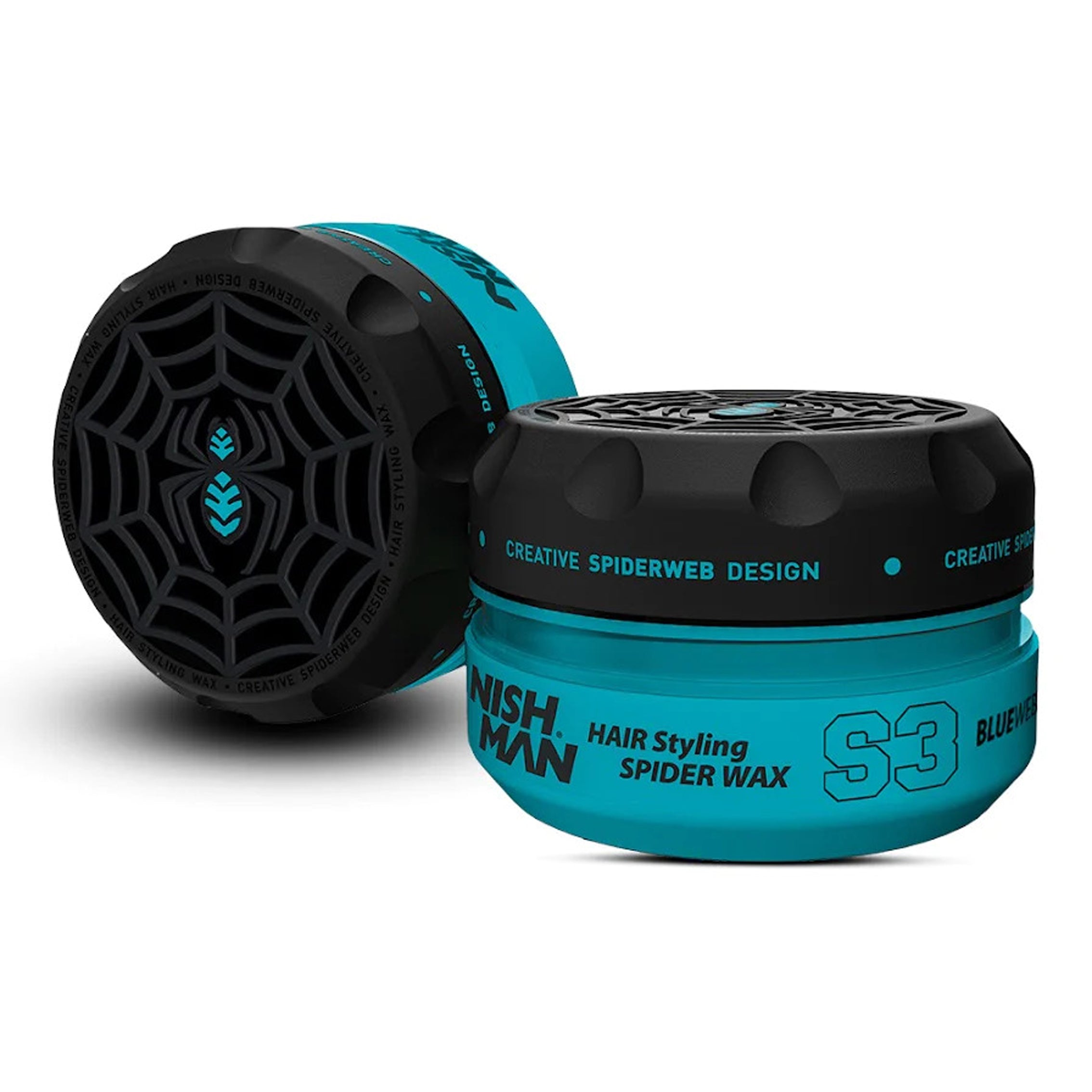 Nishman Aqua Hair Styling Spider Wax (Blue Web) S3