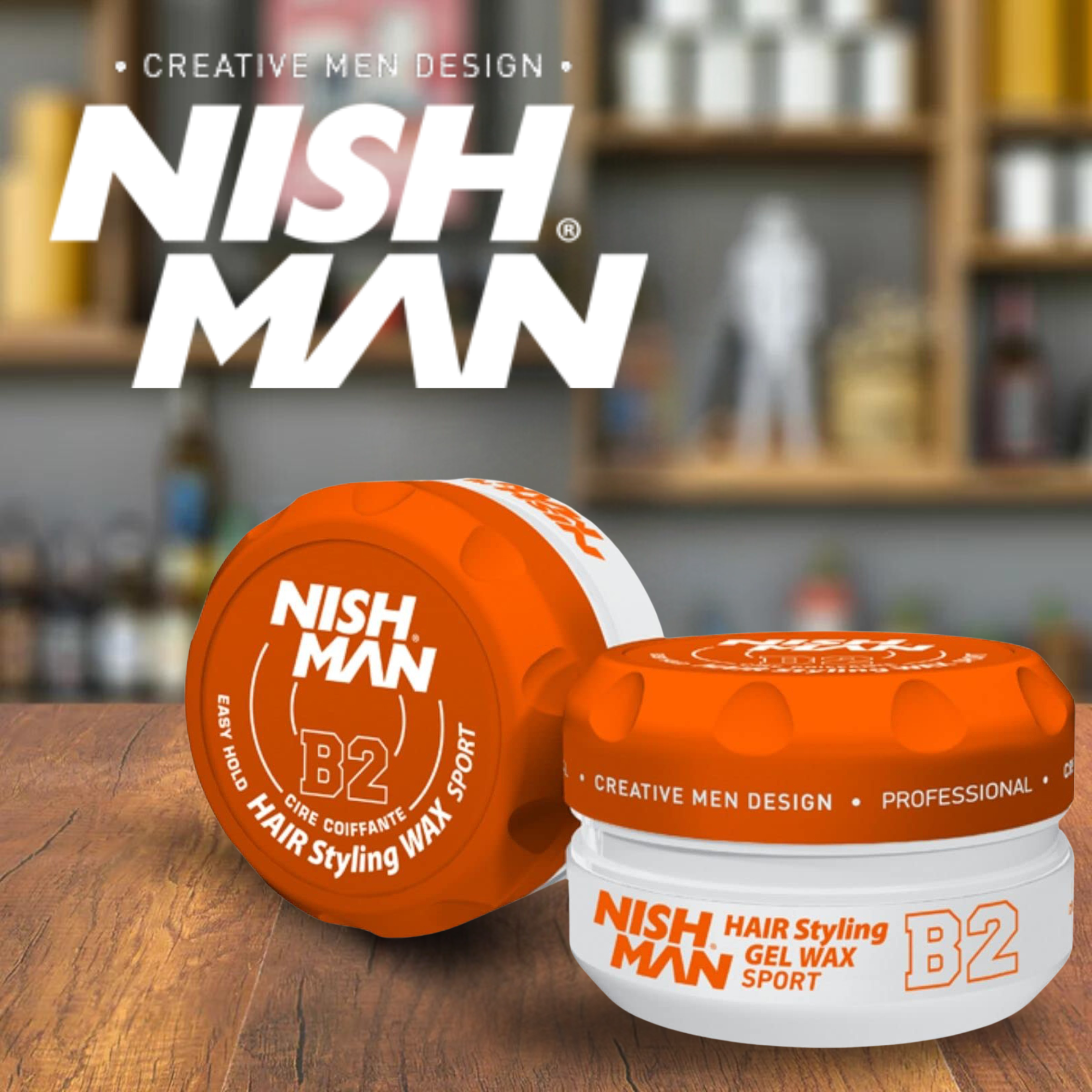 NISHMAN WAX HAIR STYLING GEL WAX SPORT - B2 150ML